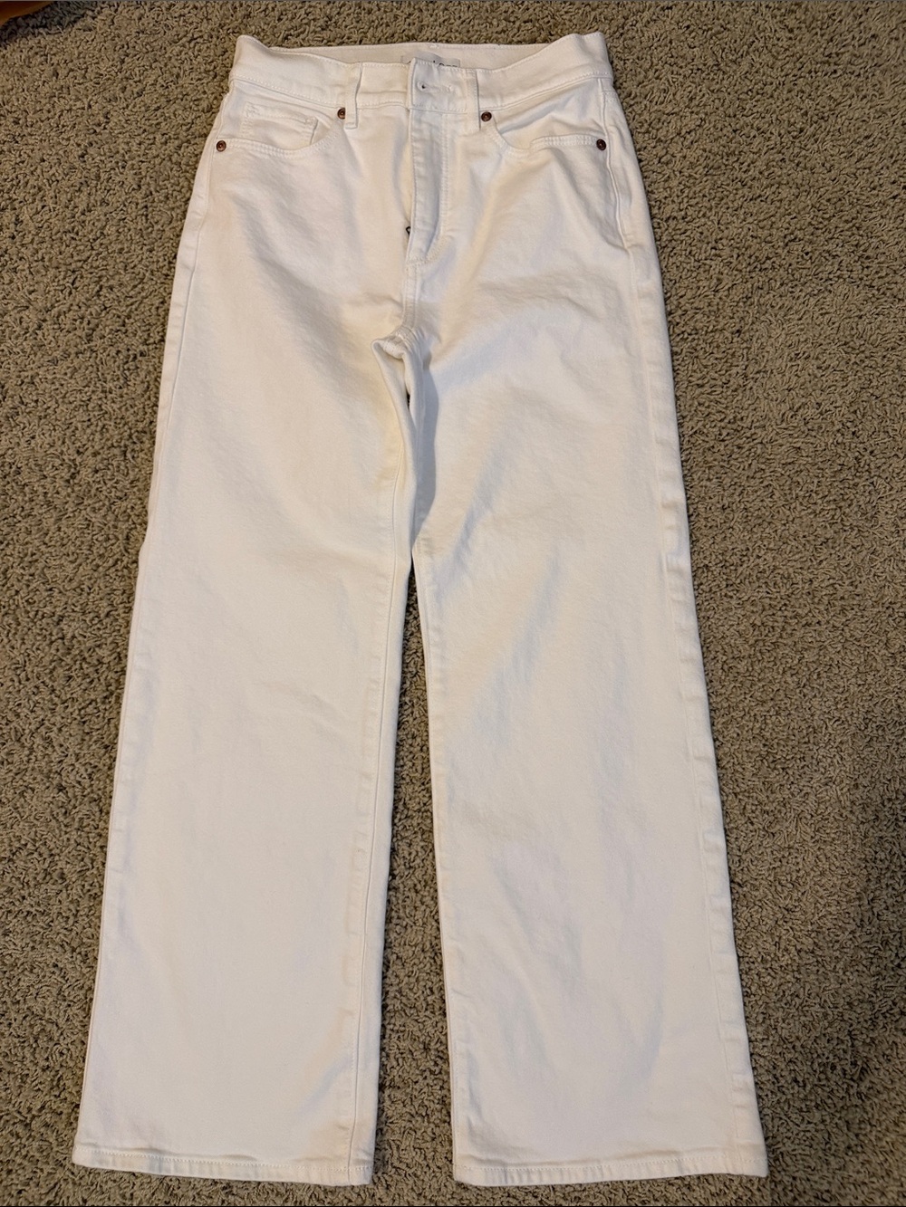 LOFT White Wide Leg Jeans